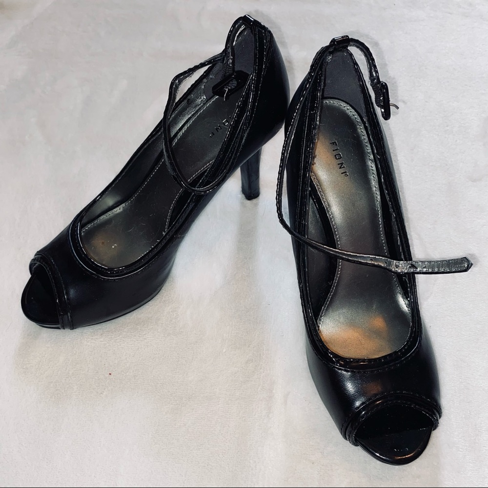 Open toed ankle wrap heels